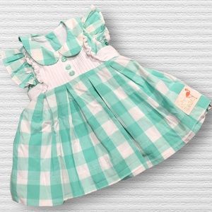 Rosa Flamenco | Green | Gingham | Dress